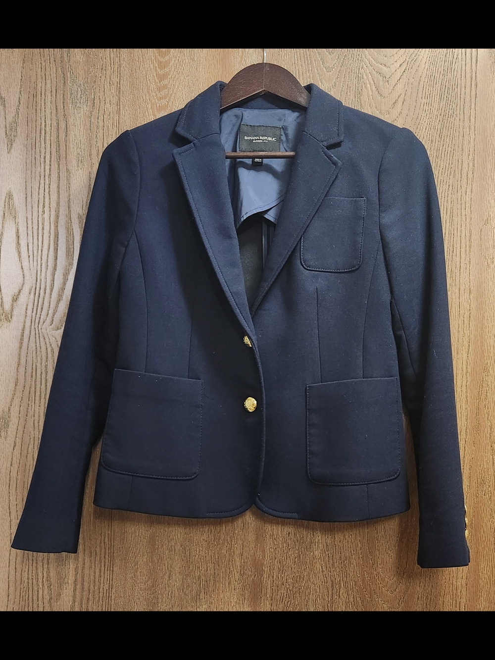 Banana Republic Navy Tailored Blazer Jacket